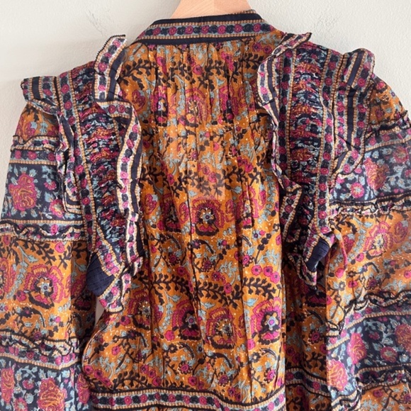 SEA New York Rosita Ruffle Cotton Paisley Romper | Size 0 | NWT - Picture 12 of 16